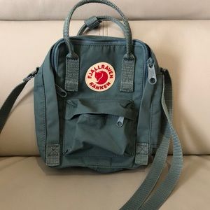 Fjallraven Kanken sling bag in Frost Green